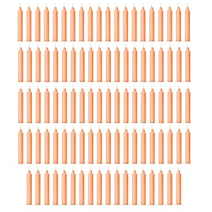 auradecor pack of 98 stick candles  especially meant for healing chakras ritual candleschime candles decoration lighting home decor  burning time 3 to 4 hours each orange