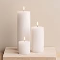 AuraDecor Unscented Pillar Candle Set of 3 | Votive Candles for Home Decor | Diwali Decoration Long Burning, Smokeless, Dripless | Parraffin Wax (2x2, 2x4, 2x6 Inches)