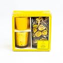 AuraDecor Premium Votive Candle Gift Set | Jasmine Fragrance Votive Pillar Candle | Jasmine Potpourri for Home Decor