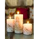 Auradecor Set of 3 Pillar Spa Candles with Buddha Decopauge, Best for Gifting Purposes for Your Special Ones, Size 3 * 3 Inch, 3 * 4 Inch 3 * 6 Inch, Meditation Candles,