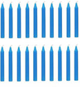 AuraDecor Stick Candle Set Of 20 (Blue) Candle