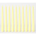 AuraDecor Taper Candle Pack || Celebration Candle || 10 inch || Dripless || Smokeless || Burnng Time 8 Hours (Spiral (Pack of 10), Ivory)