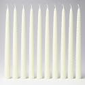 AuraDecor Taper Candle || Dinner Candles || Celebration Candle || 10 inch Candles || Dripless || Smokeless Candle || Burnng Time 8 Hours (Spiral (Pack of 10), White)