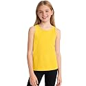 Auranso Girls Tank Tops Cotton Sleeveless Undershirts Athletic Dance Tops