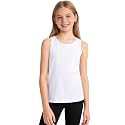 Auranso Girls Tank Tops Cotton Sleeveless Undershirts Athletic Dance Tops
