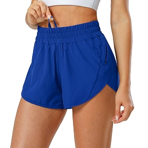 aurefin athletic shorts for womenwomen39s quick dry workout sports active running track shorts with elastic and zip pockets