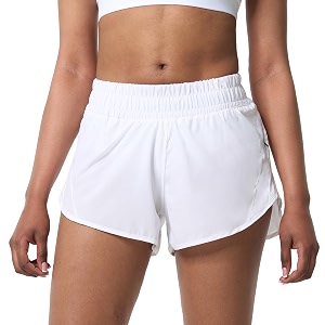 aurefin athletic shorts for womenwomen39s quick dry workout sports active running track shorts with elastic and zip pockets