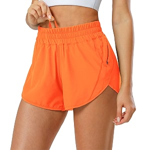 aurefin athletic shorts for womenwomen39s quick dry workout sports active running track shorts with elastic and zip pockets