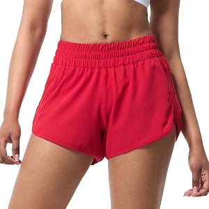 aurefin athletic shorts for womenwomen39s quick dry workout sports active running track shorts with elastic and zip pockets