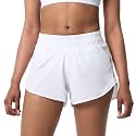 Aurefin Athletic Shorts for Women,Women's Quick Dry Workout Sports Active Running Track Shorts with Elastic and Zip Pockets