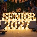 Aurelema 10 Pcs Senior 2027 Graduation Decorations Letter Lights Signs