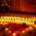 Aurelema 11 Pcs Anniversary LED Letter Lights Sign Decorations