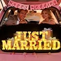 Aurelema 11 Pcs Just Married Wedding Decorations LED Letter Lights Sign