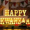Aurelema 12 Pcs Happy Kwanzaa Decorations LED Letter Lights Signs
