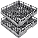 Aurelema 2 Pack Commercial Dishwasher Tray Rack, Peg Dish Opening, Gray