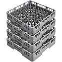 Aurelema 4 Pack Commercial Dishwasher Tray Rack, Peg Dish, Gray