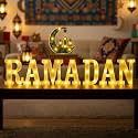 Aurelema 8 Pcs Ramadan Table Decorations Letter Lights Battery Powered