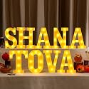 Aurelema 9 Pcs Rosh Hashanah Decorations Shana Tova LED Letter Lights Sign