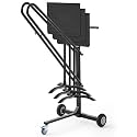 Aurelema Music Stand Storage Cart Metal Portable,8-Stand Capacity