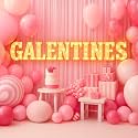 Aurelema Sukkot Large LED Letter Sign LED Lights, Galentines, 8.27 Inches