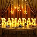 Aurelema Sukkot Large LED Letter Sign LED Lights, Ramadan, 8.27 Inches