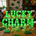Aurelema Sukkot Large LED Letter Sign LED Lights, Lucky Charm, 8.27 Inches