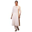 Aurelia White Floral Printed Printed Cotton-Rayon Blend