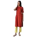 Aurelia Women39s Cotton Regular Fit Casual Kurta