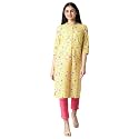 Aurelia Women39s Cotton Regular Fit Printed Kurta