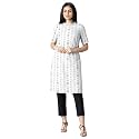Aurelia Women39s Cotton Regular Fit Casual Kurta