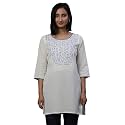 Aurelia Women39s Embroide Cotton Blend Straight Kurti
