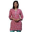 Aurelia Women39s Floral Print Rayon Straight Kurti
