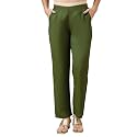 Aurelia Women39s Green Solid Modal Rayon Ankle