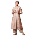 Aurelia Women39s Polyester Floral Kurta Set