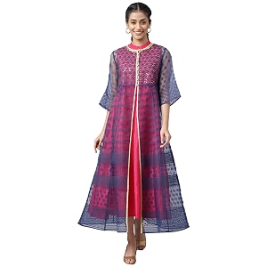 Aurelia Womens Polyester Regular Fit A-Line Floral