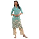 Aurelia Women39s Printed Straight Kurta