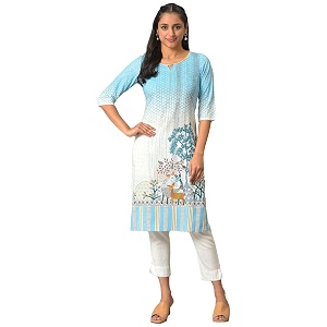 Aurelia Womens Rayon Regular Fit Floral Regular