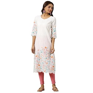 Aurelia Womens Viscose Regular Fit Casual Embroidered