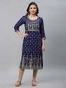 Aurelia Women Floral Print Straight Kurta