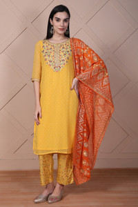 Aurelia Women Kurta Palazzo Dupatta Set