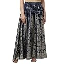 Aurelia Women Polyester Printed Strechable Maxi Skirt
