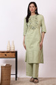 Aurelia Women Pure Cotton Kurta Palazzo Set