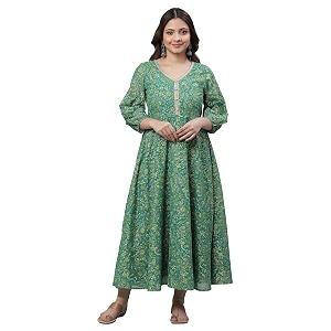 Aurelia Womens Poly Georgette Regular Fit Lush