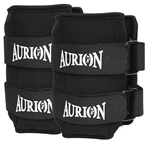 aurion neoprene wristankle weights pro quality adjustable leg weights on ankleswirst for walking  running or hands for strength training exercise for men and women black 6 kg 3 kg x 2