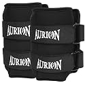 Aurion Neoprene Wrist/Ankle Weights Pro Quality Adjustable Leg Weights on Ankles/Wirst for Walking + Running Or Hands for Strength Training Exercise for Men and Women (Black, 6 KG (3 KG X 2))