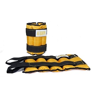 aurion by 10club weight band 5 kg x 2 yellow resistance exercise  resistance bands  wrist ankle  fitness band  workout equipment  fixed weight