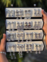 Aurnique 16 Pairs Silver Oxided Earrings 