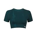 AUROLA Serpent Snake Seamless Workout T-Shirts for Women,Short Sleeve Crop Top Gym Yoga Athletic Shirts Tee