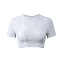 AUROLA Serpent Snake Seamless Workout T-Shirts for Women,Short Sleeve Crop Top Gym Yoga Athletic Shirts Tee