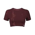 AUROLA Serpent Snake Seamless Workout T-Shirts for Women,Short Sleeve Crop Top Gym Yoga Athletic Shirts Tee